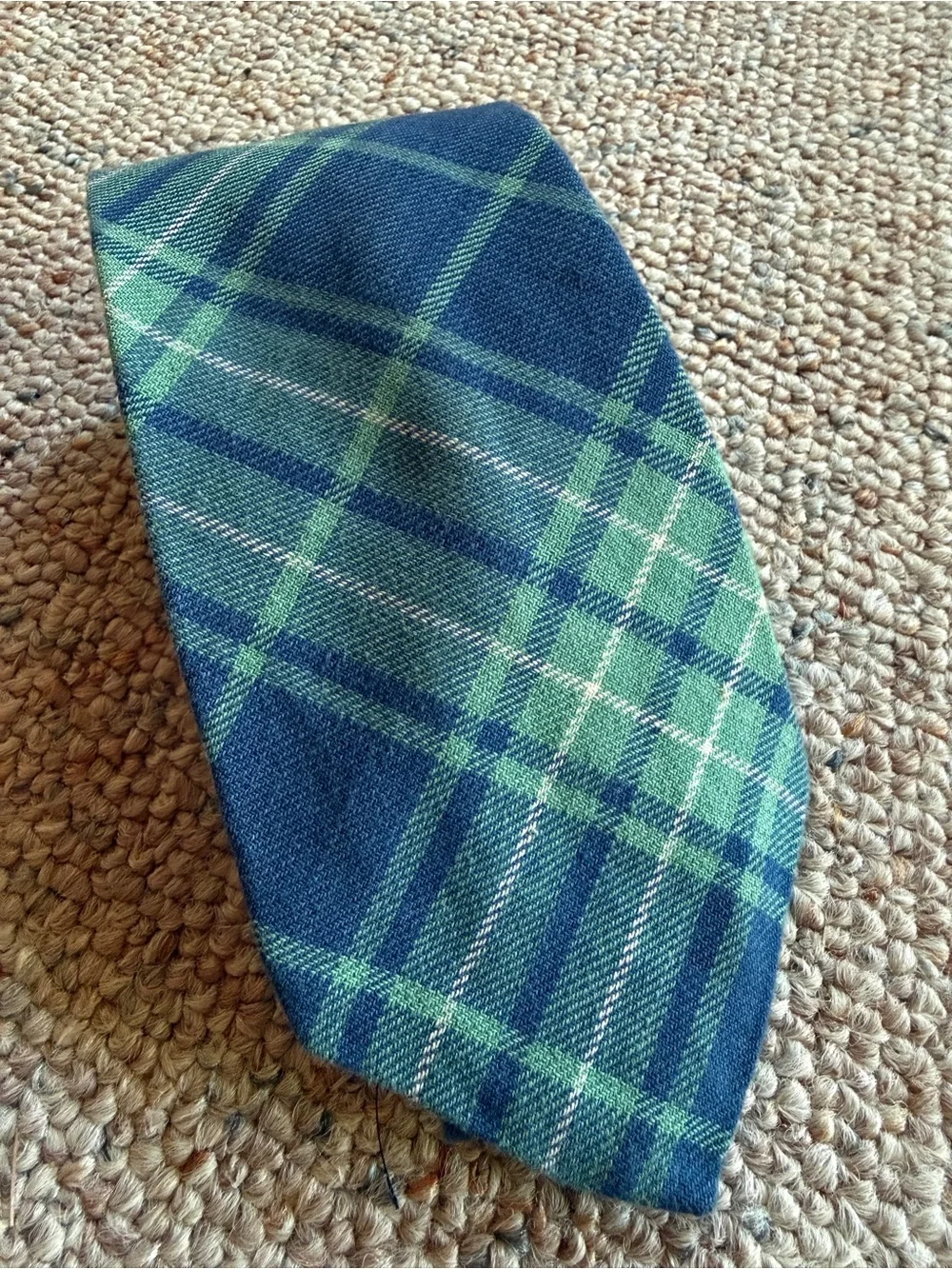 Gap Vintage Madras Ties Like New in Denim Blue & Spruce Check